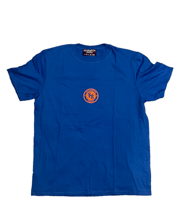 Monogram Logo Tee - Blue / Orange